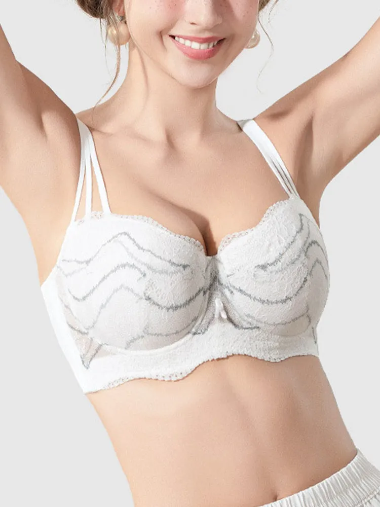 3D Comfort Push-Up Lace Bra with Enhanced Lift and Support