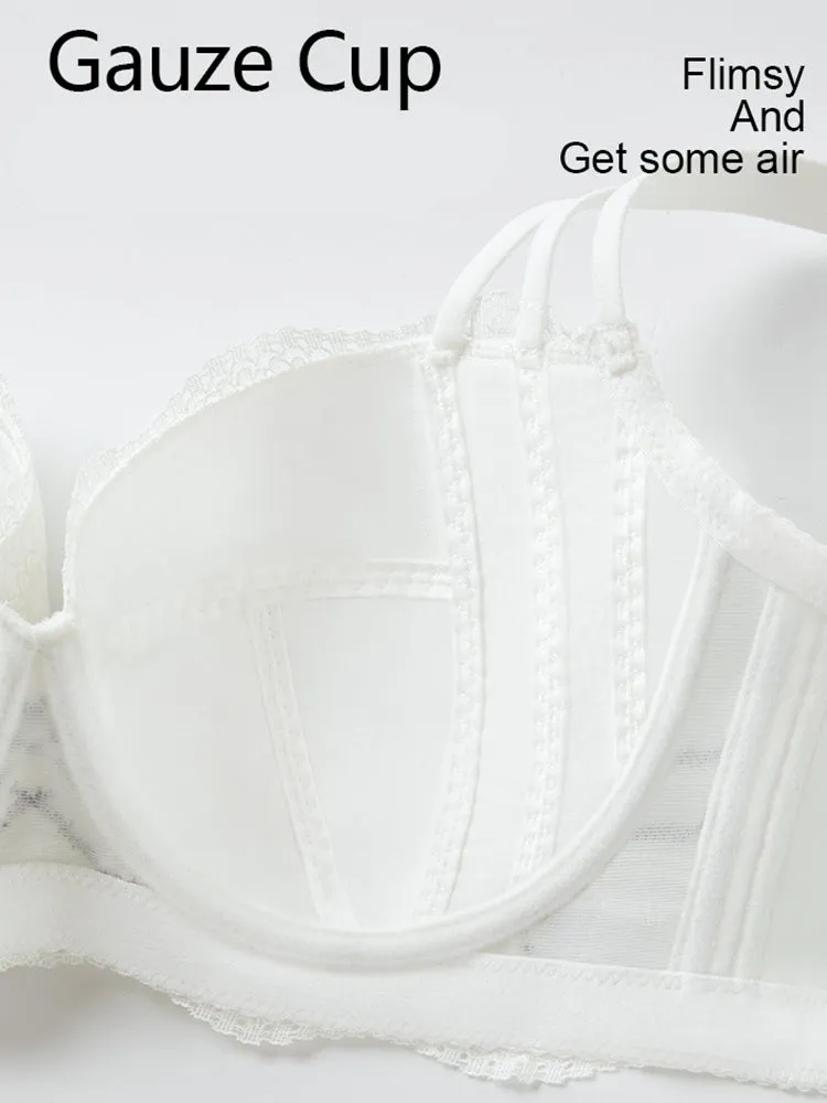 3D Comfort Push-Up Lace Bra with Enhanced Lift and Support