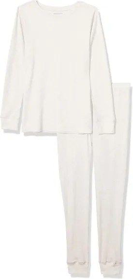 Amazon Essentials Women's Waffle Snug Fit Pajama Set, 2 Piece Long Sleeve