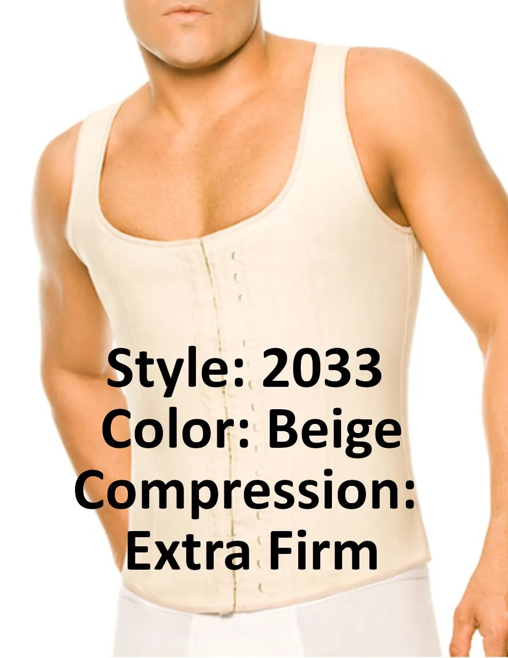 Ann Chery 2033 Latex Men Girdle Body Shaper Color Beige Plus