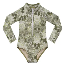 Aqua Blu Pre-Teens Long Sleeve One Piece AG24069TA - Tapestry