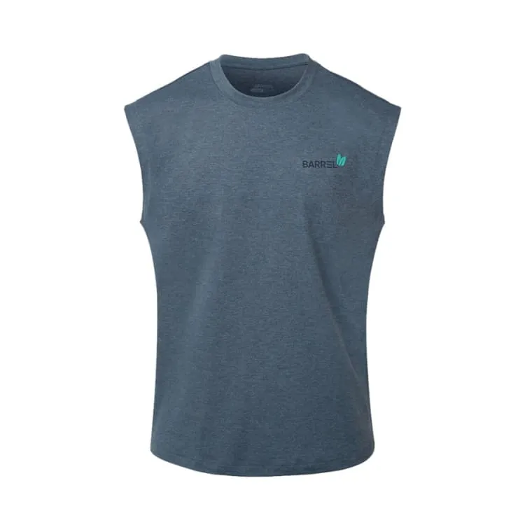 Barrel Men Tropical Sleeveless Rash Guard-STONE