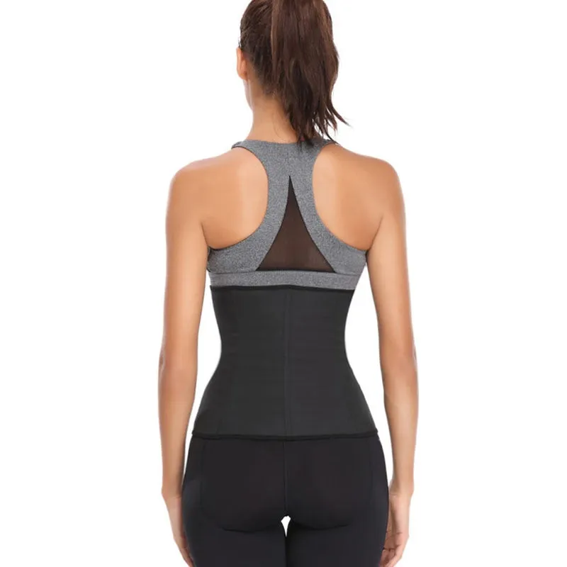 Boned Waist Trainer in Black (XS-6XL) [7 Bones]