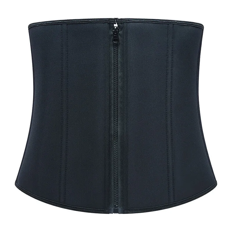 Boned Waist Trainer in Black (XS-6XL) [7 Bones]