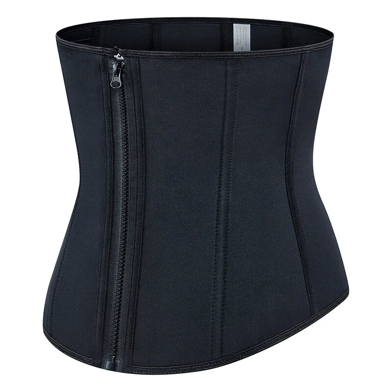 Boned Waist Trainer in Black (XS-6XL) [7 Bones]