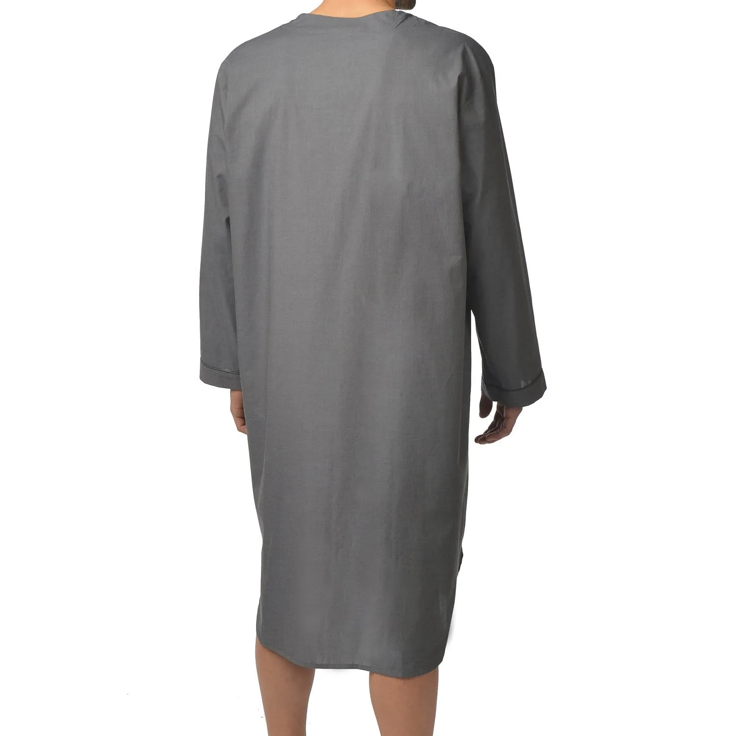 Cotton Nightshirt In Charcoal