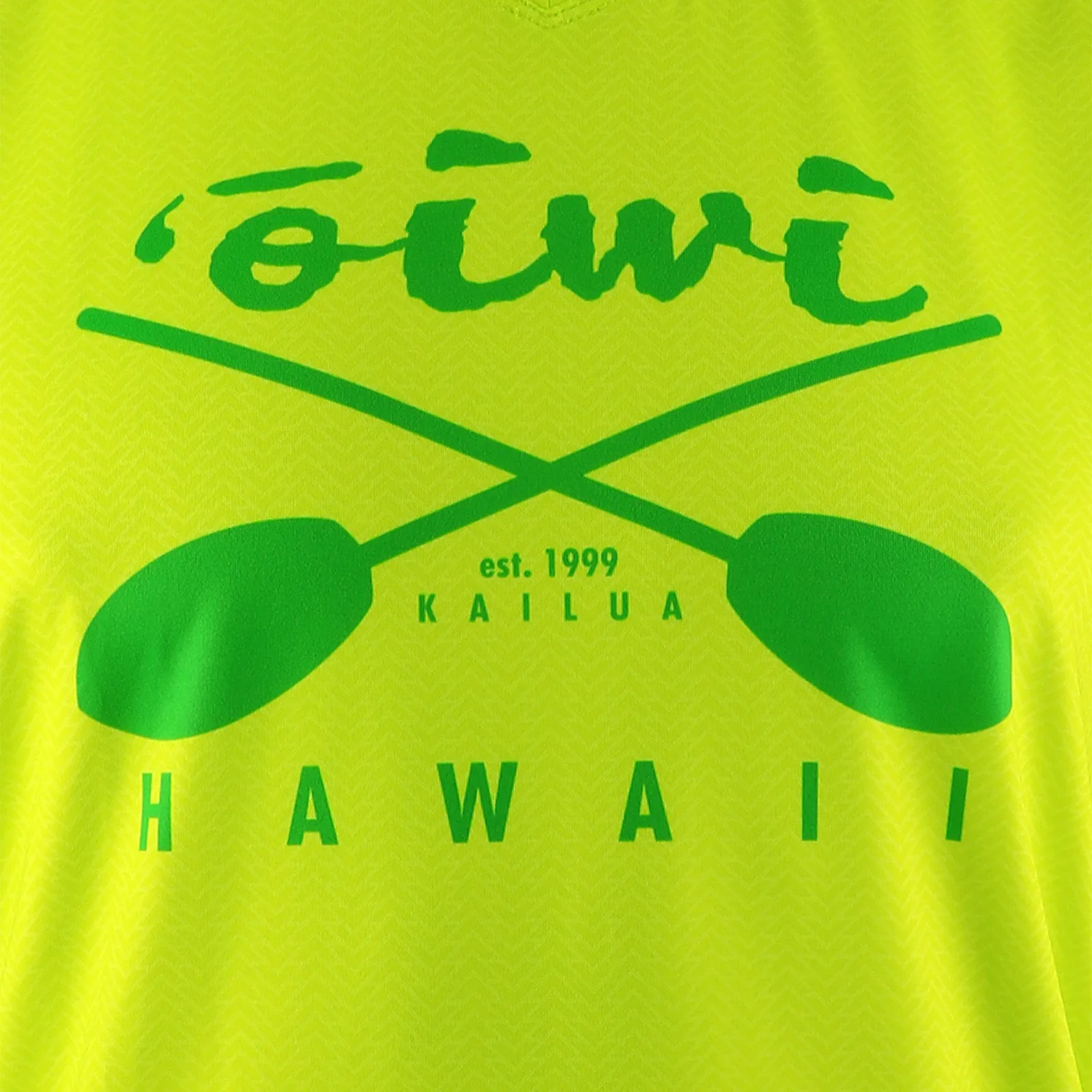 Cross Paddles Sleeveless UPF 30 Shirt in Safety Green