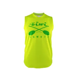 Cross Paddles Sleeveless UPF 30 Shirt in Safety Green