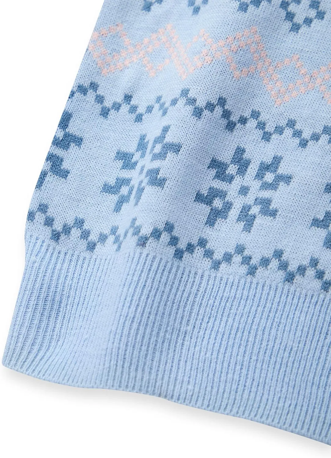 Disney Lilo & Stitch Womens Christmas Jumper in Blue | Warm Graphic Knitted Sweater for Adults | Festive Holiday