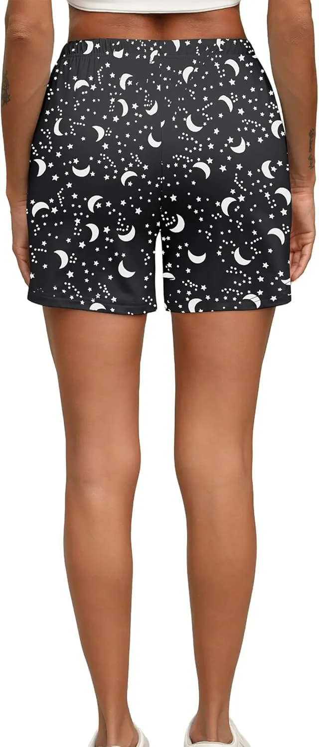 Ekouaer Pajama Shorts for Women Soft Comfy Lounge Shorts Drawstring Pj Shorts Short Pajama Bottoms with Pockets S-XXL