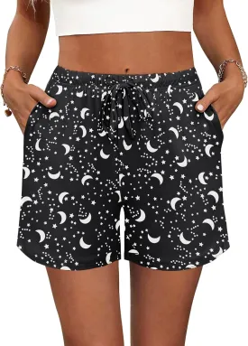 Ekouaer Pajama Shorts for Women Soft Comfy Lounge Shorts Drawstring Pj Shorts Short Pajama Bottoms with Pockets S-XXL