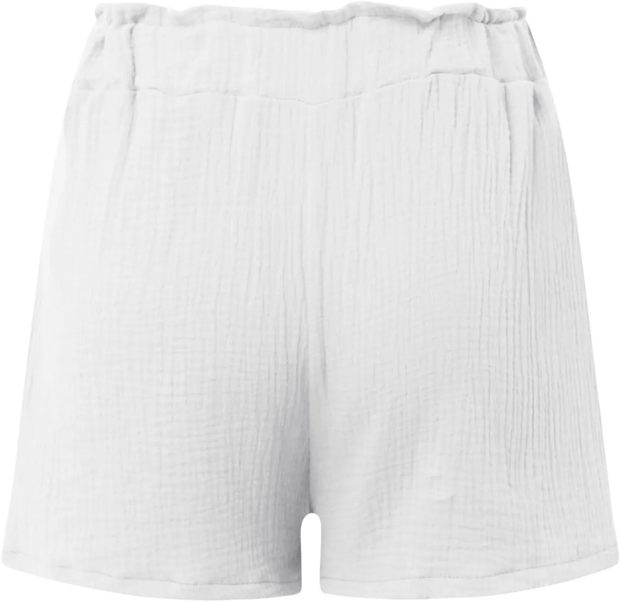 High Waisted Slacks Shorts for Women Elastic Waist with Pockets Casual Beach Vacation Shorts Loose Fitting