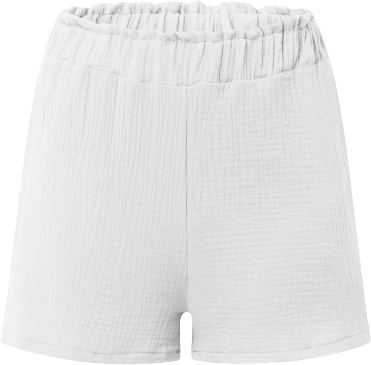 High Waisted Slacks Shorts for Women Elastic Waist with Pockets Casual Beach Vacation Shorts Loose Fitting
