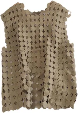 JXQXHCFS Women Cotton Crochet Lace Tops Pattern Sleeveless Openwork Casual Loose Vest French Style Pointelle Knit Tops