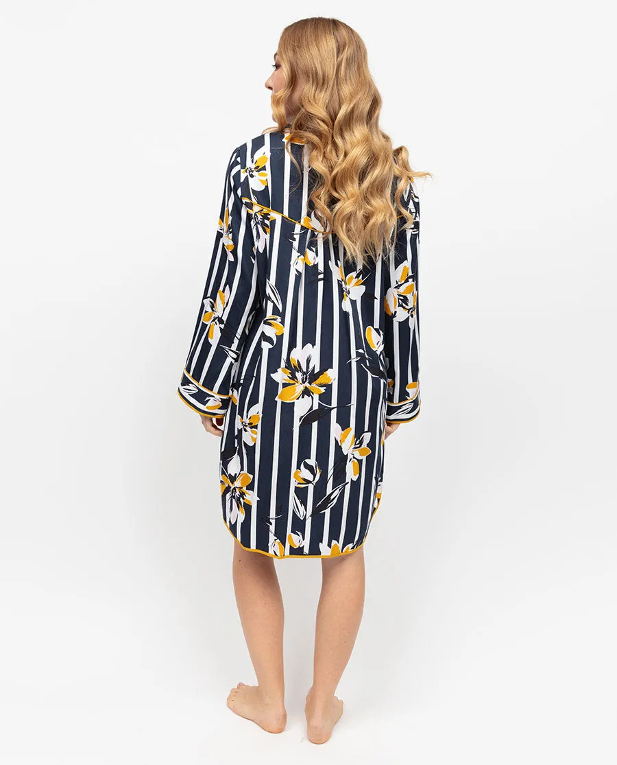 Knightsbridge Floral Stripe Print Nightshirt