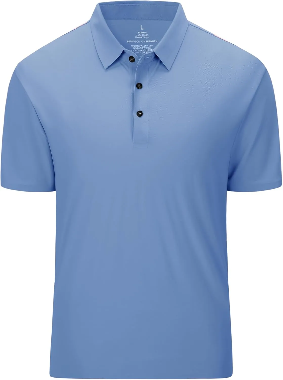 Men's Seamless Polo Shirt Slim Fit Collared Short Sleeve Cool Skin-Friendly Quick-Drying for Casual Work