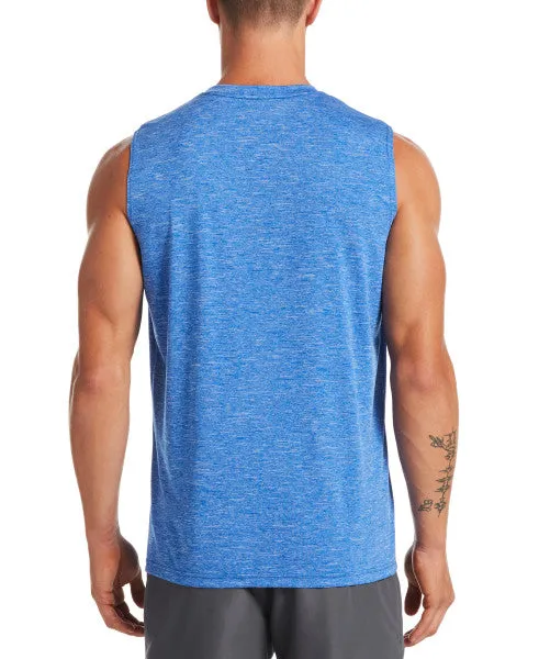 Nike Swim Men's Heather Sleeveless Hydroguard Swim Shirt Game Royal