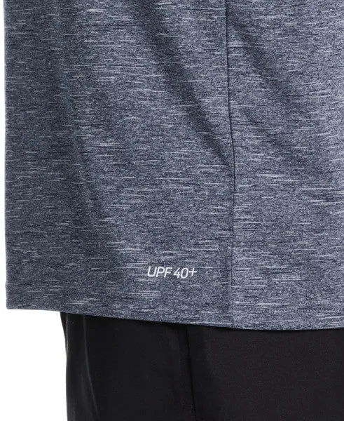 Nike Swim Men's Heather Sleeveless Hydroguard Swim Shirt Midnight Navy