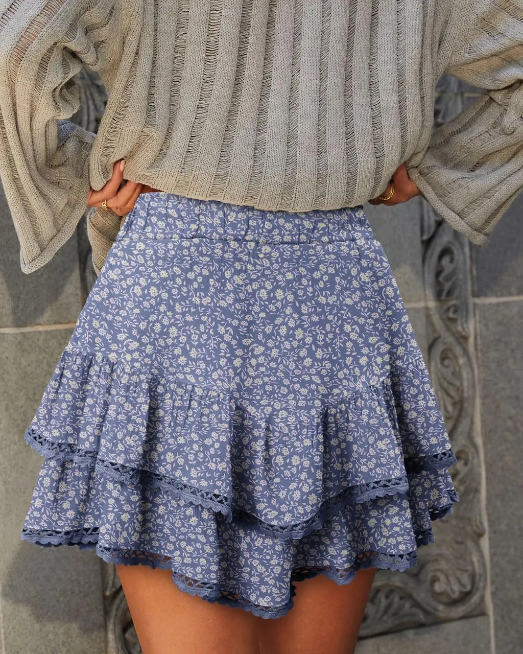 onlypuff Flowy Shorts for Women Ruffle Skorts Mini Skirts High Waisted Teen Gilrs Tennis Skort Summer Shorts