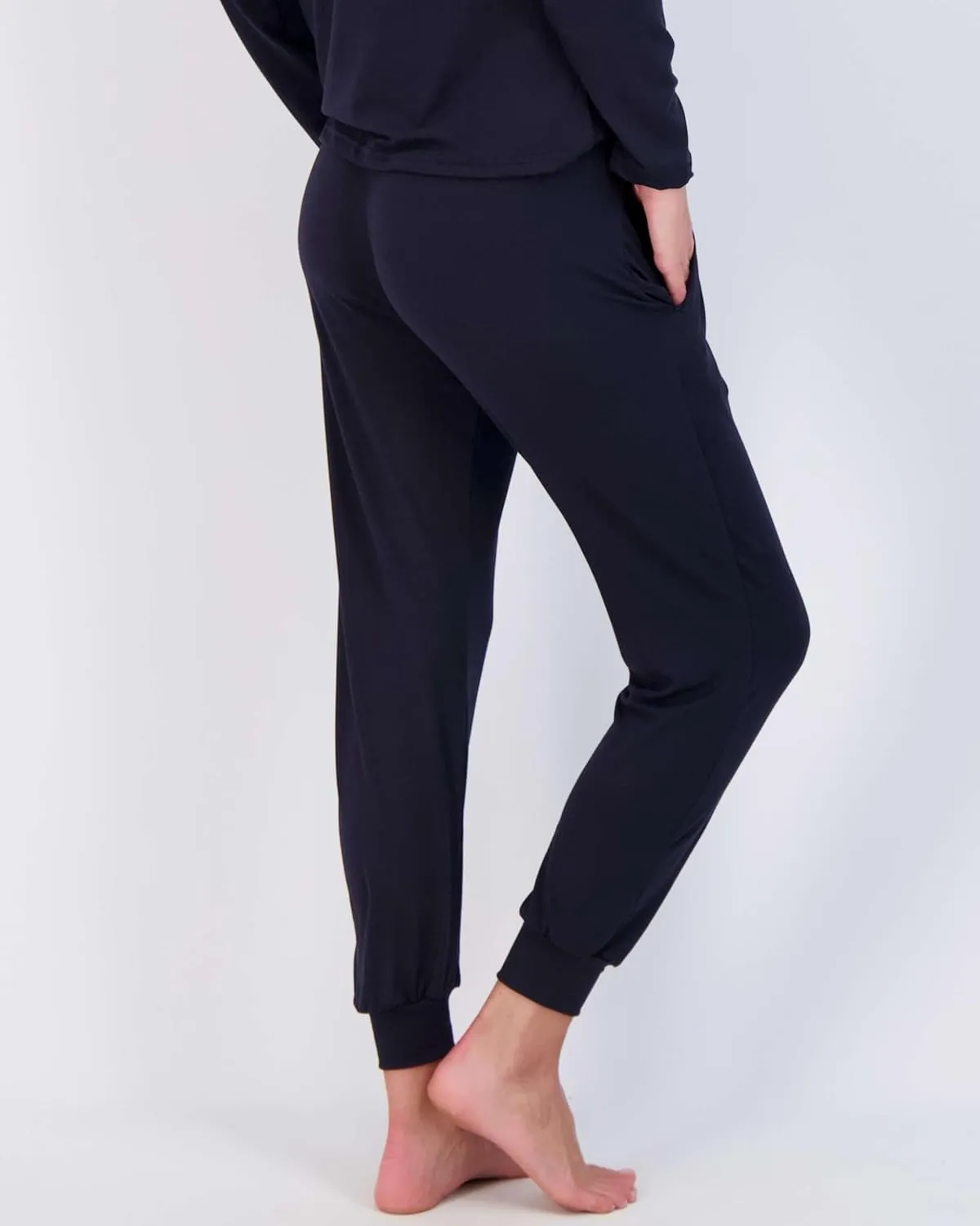 Real Essentials 2 Pack: Women's Soft Long Sleeve Sleep Set - Comfortable Lounge Pull Over Hoodie and Henley Jogger