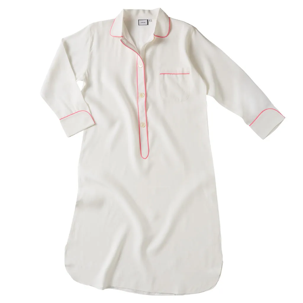 Rita Neon Silk Nightshirt