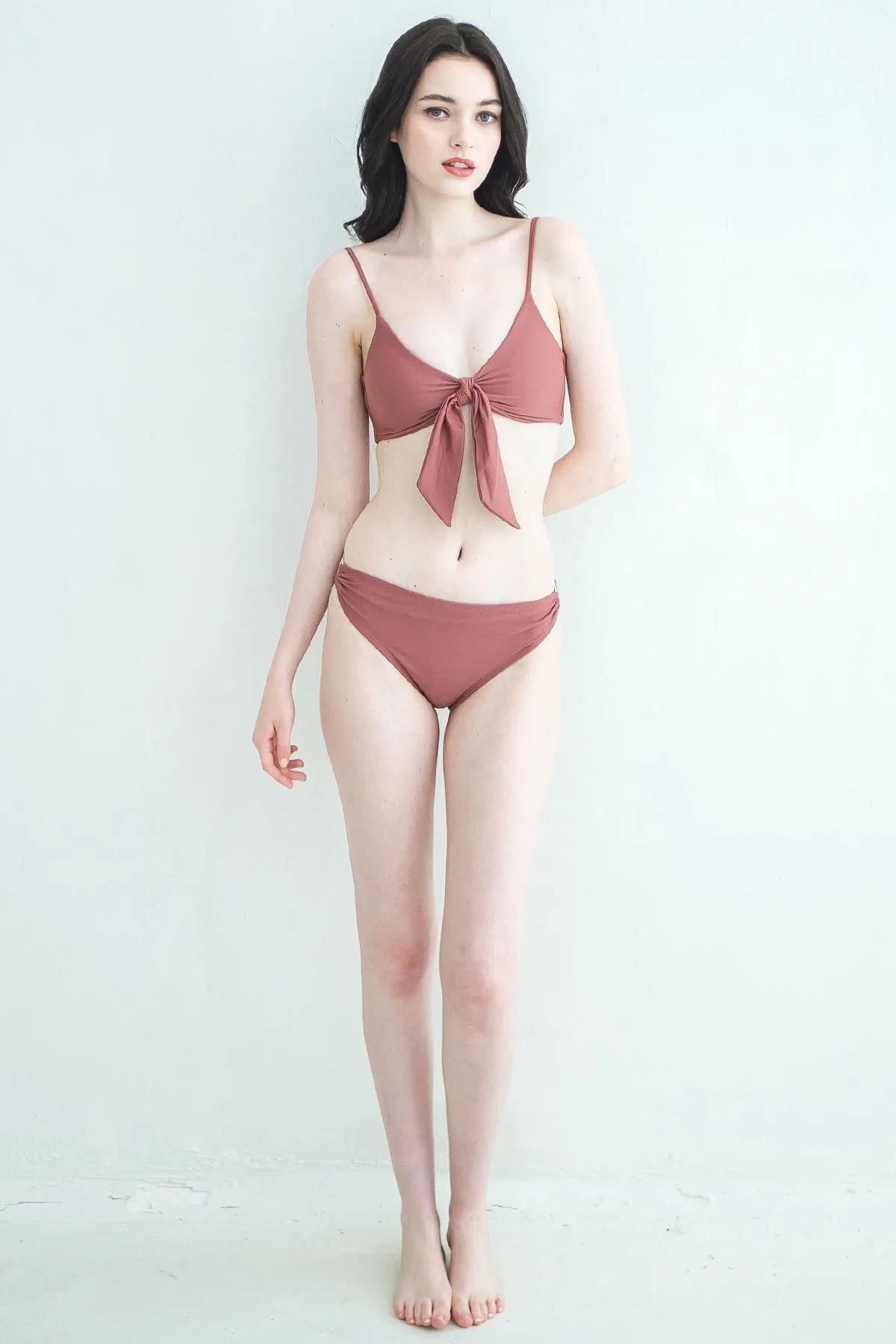 SLIM STRAPS RIBBON TIE BIKINI TOP