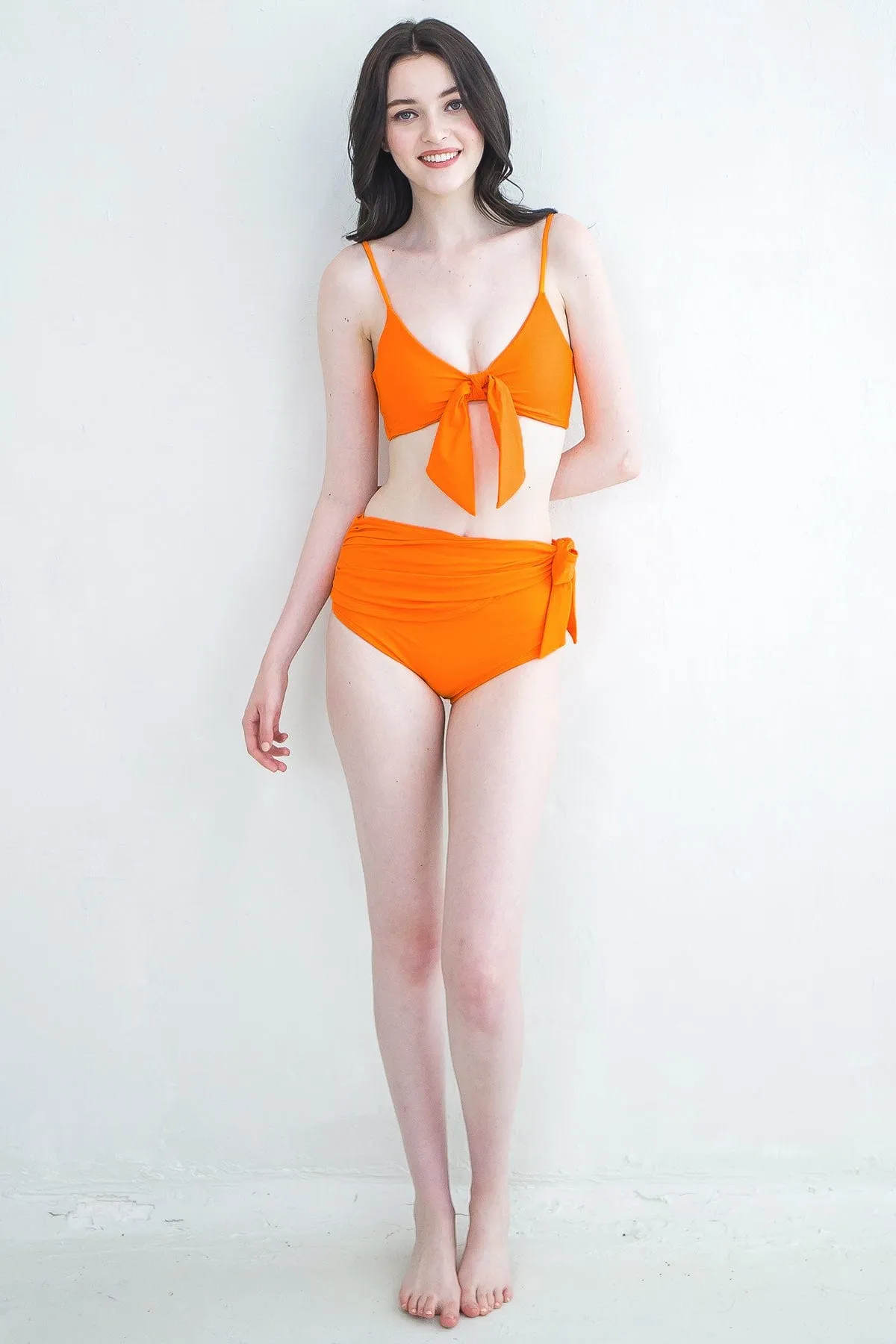 SLIM STRAPS RIBBON TIE BIKINI TOP