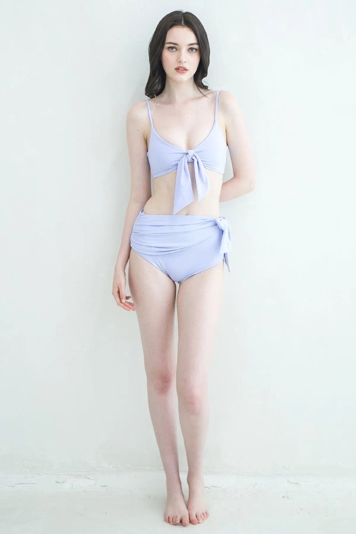 SLIM STRAPS RIBBON TIE BIKINI TOP