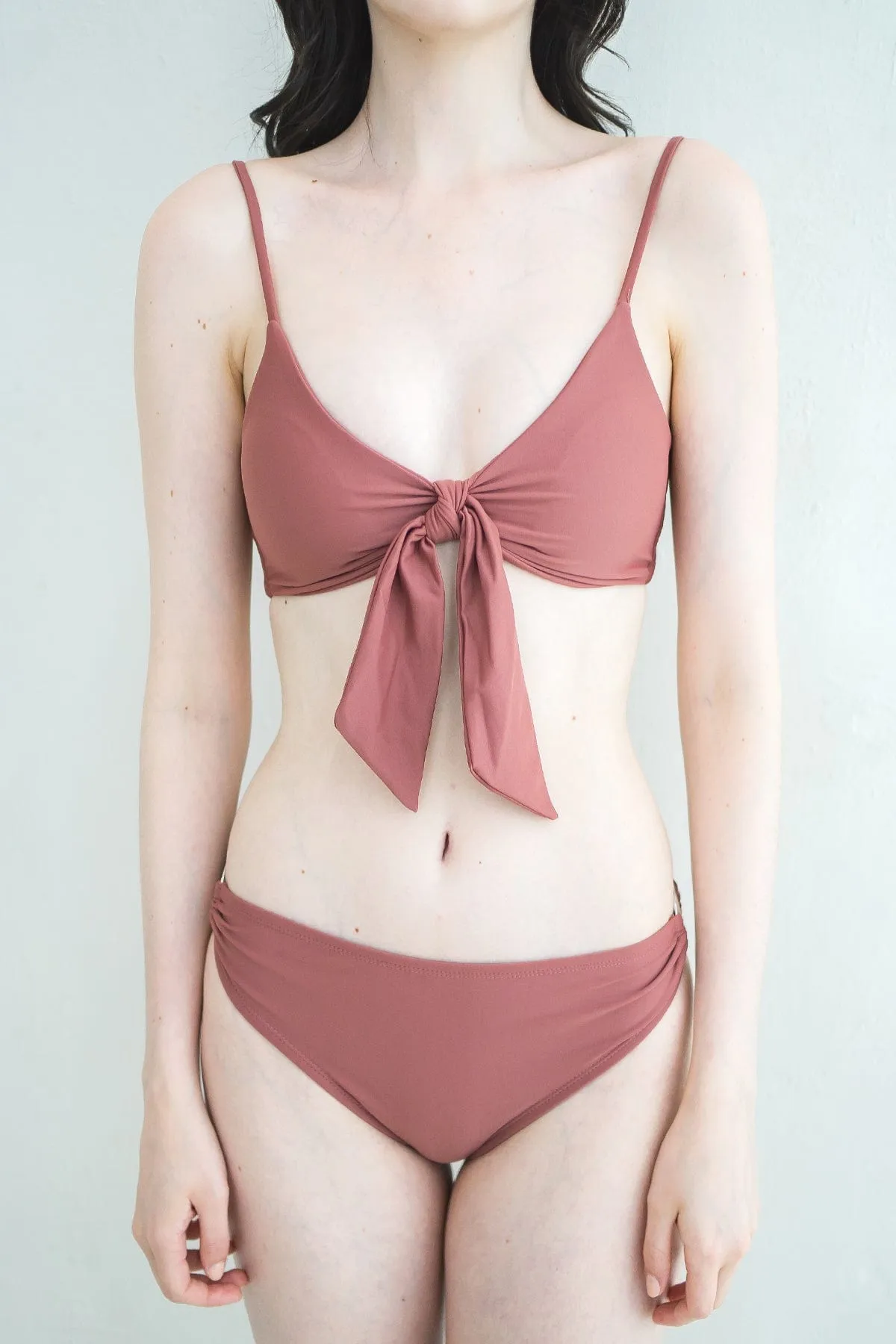 SLIM STRAPS RIBBON TIE BIKINI TOP