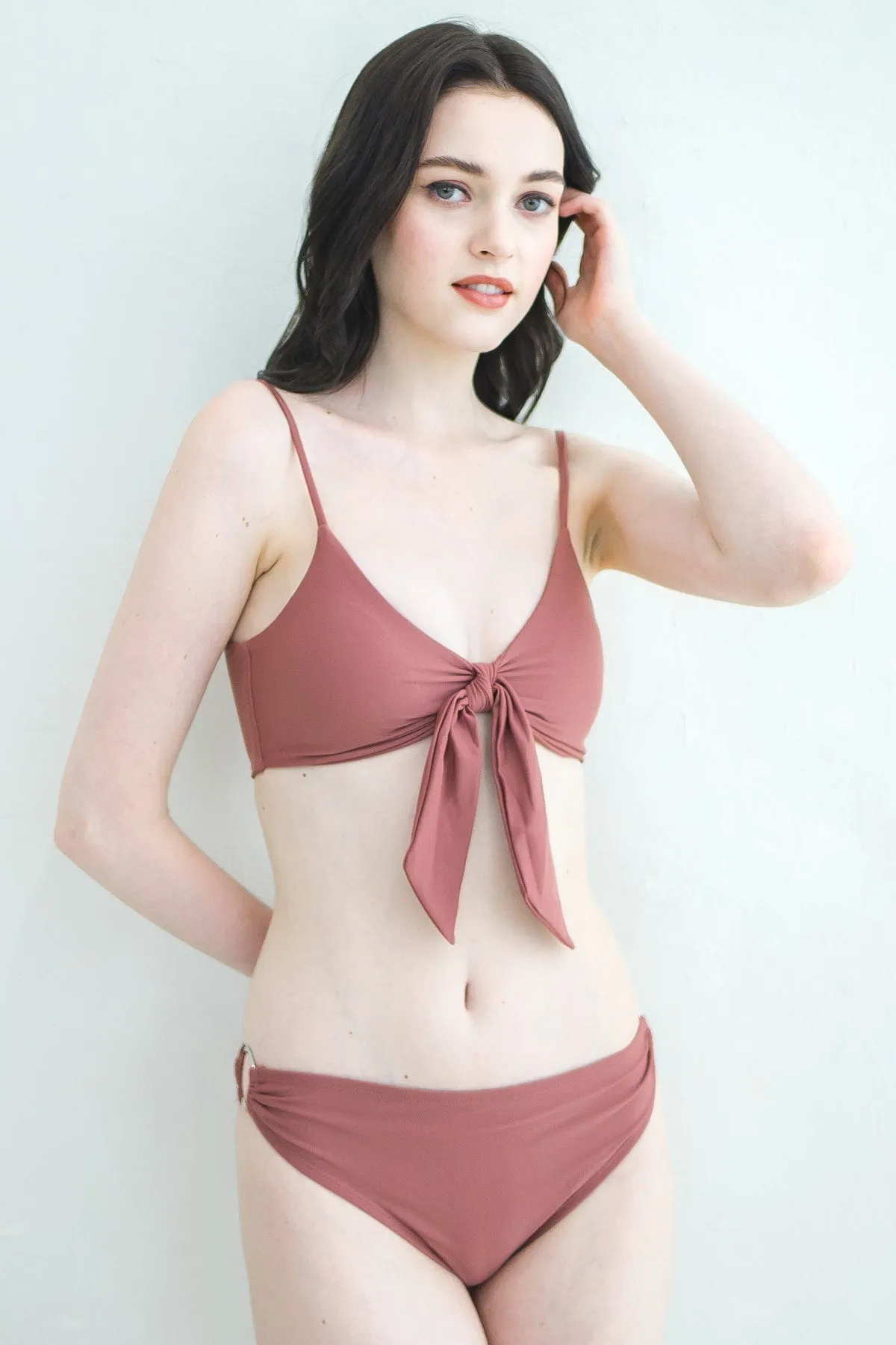 SLIM STRAPS RIBBON TIE BIKINI TOP