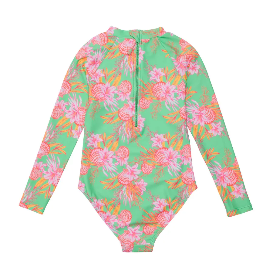 Snapper Rock Coastal Shells Sustainable Long Sleeve Surf Suit G60049L