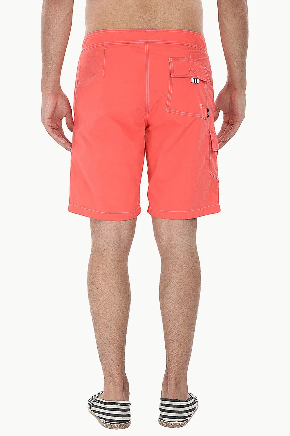 Solid Quick Dry Cargo Board Swim Shorts