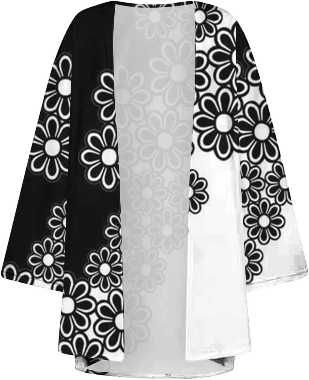 Summer Puff Sleeve Cardigans Womens Fashion Floral Printed Kimono Cardigan Casual Loose Fit lightweight Cover Up Blouse Tops