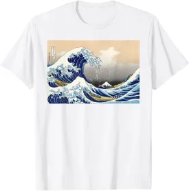 The Great Wave Off Kanagawa Hokusai Japanese Fine Art T-Shirt