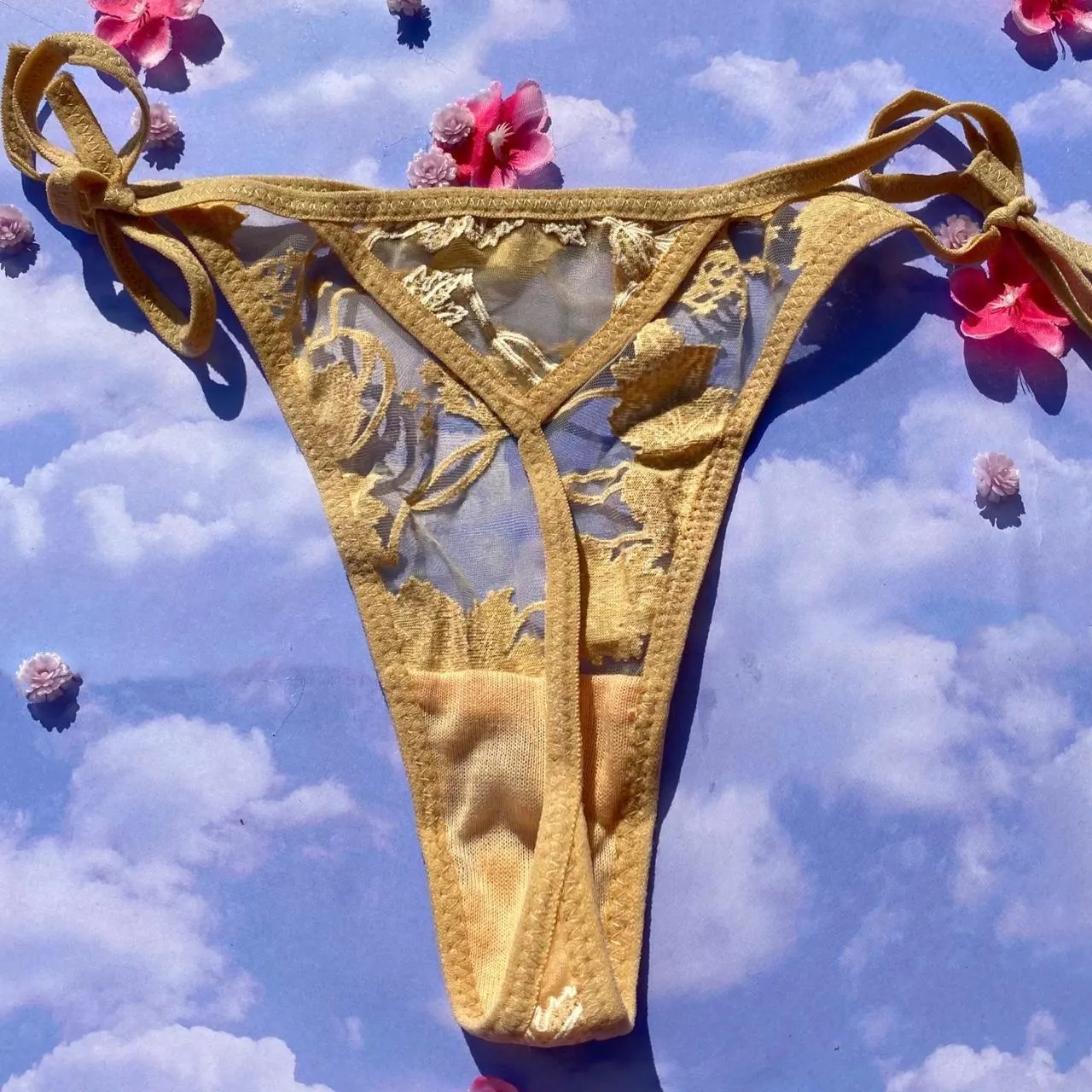 Tie Side Thong Panty | Taupe