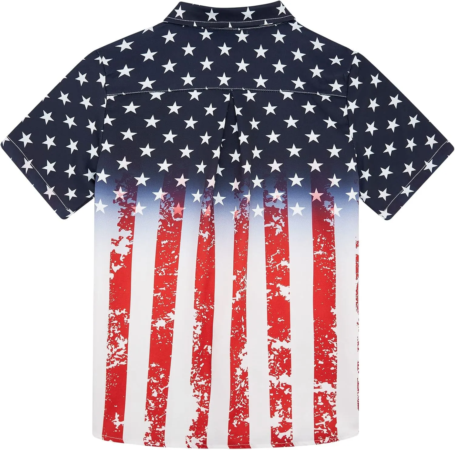 uideazone 2-10 Years Boys Button Down Shirts 3D Graphic Hawaiian Aloha Short Sleeve Dress Shirt Tops