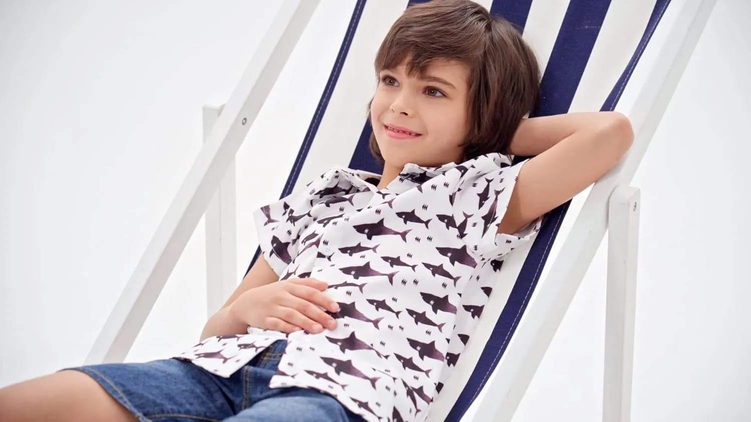 uideazone 2-10 Years Boys Button Down Shirts 3D Graphic Hawaiian Aloha Short Sleeve Dress Shirt Tops