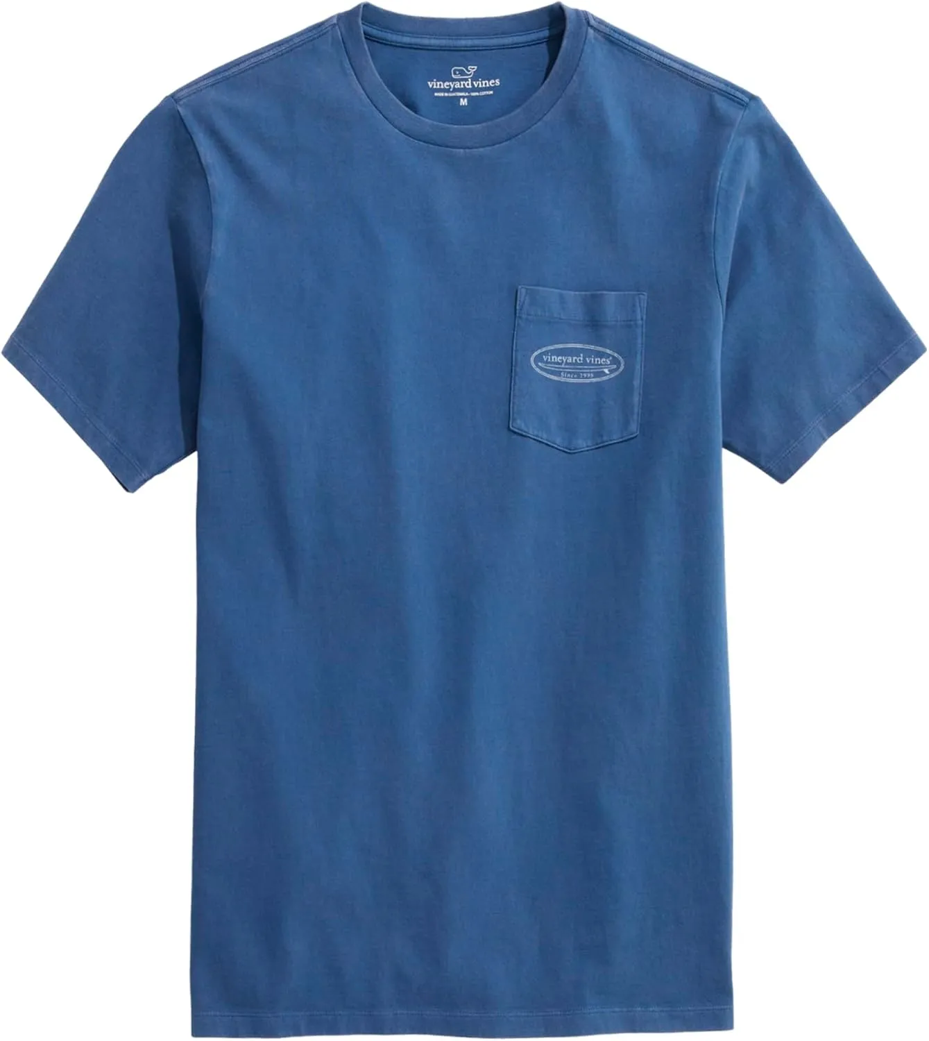 vineyard vines Men's Drift Dye Outlined Surf Logo Short-Sleeve Pocket Tee