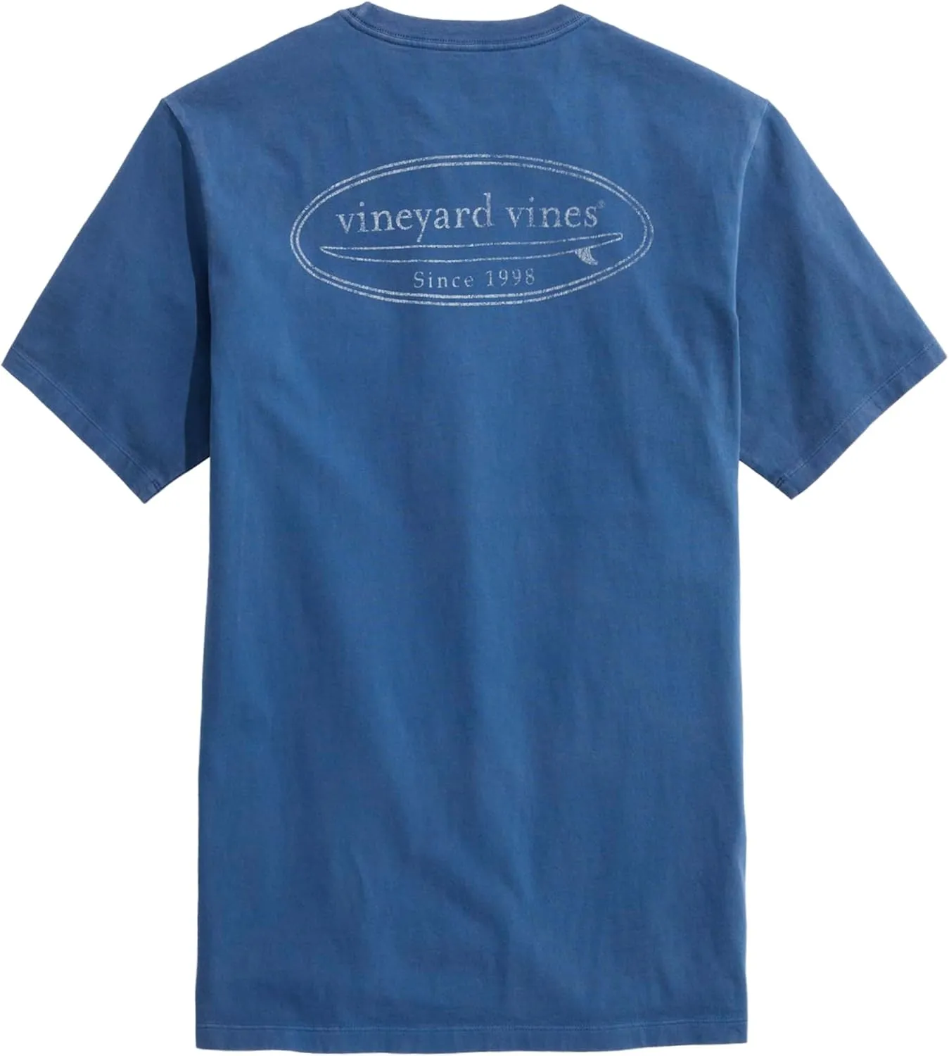 vineyard vines Men's Drift Dye Outlined Surf Logo Short-Sleeve Pocket Tee