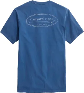 vineyard vines Men's Drift Dye Outlined Surf Logo Short-Sleeve Pocket Tee