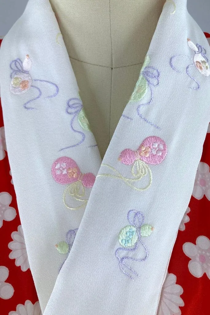 Vintage Red Daisy Kimono