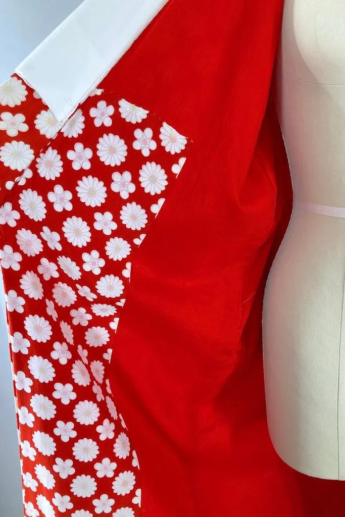 Vintage Red Daisy Kimono