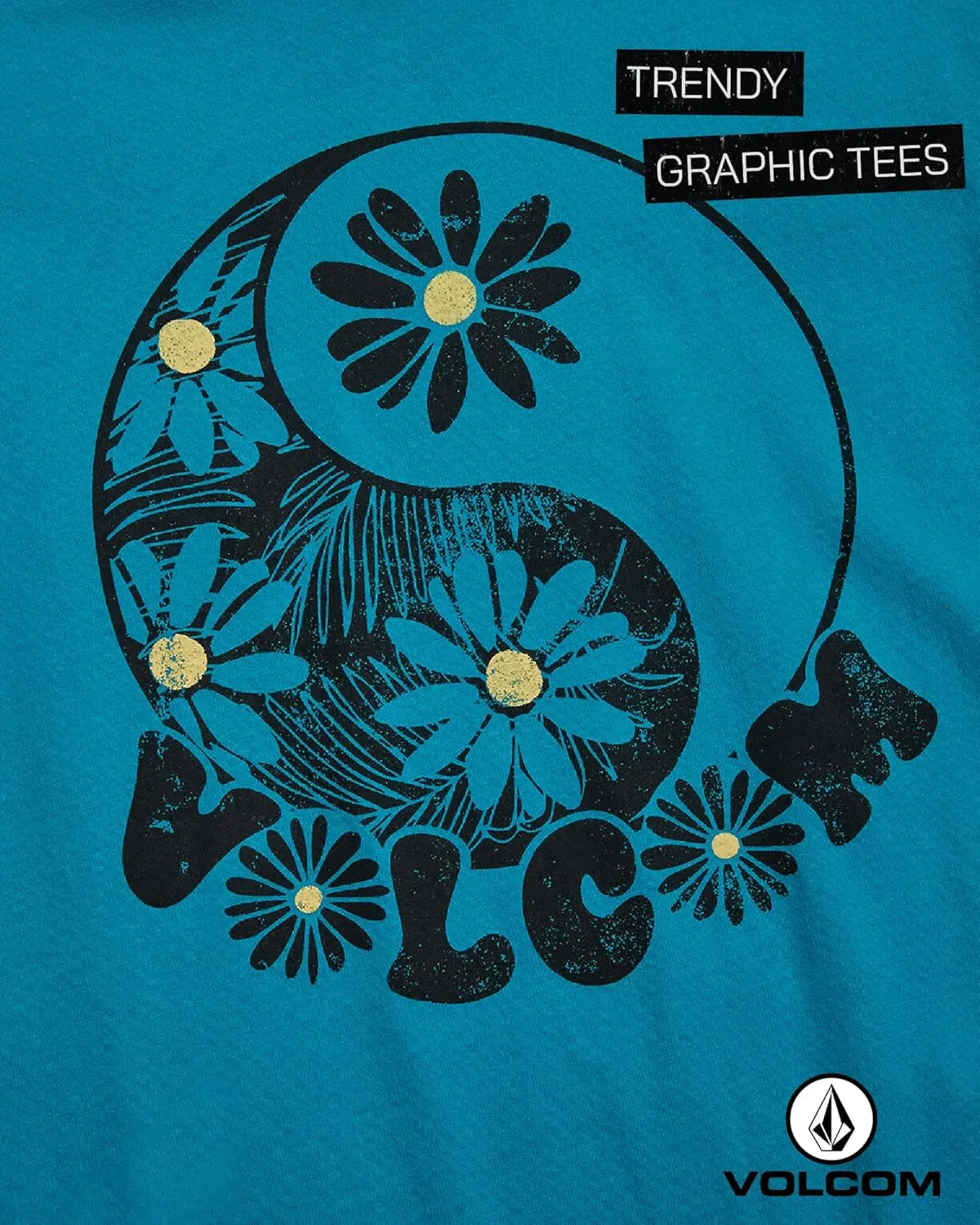 Volcom Girls Shirts - Casual Crewneck Short Sleeve Graphic Tee Trendy Tops - Breathable Girls Summer Clothes
