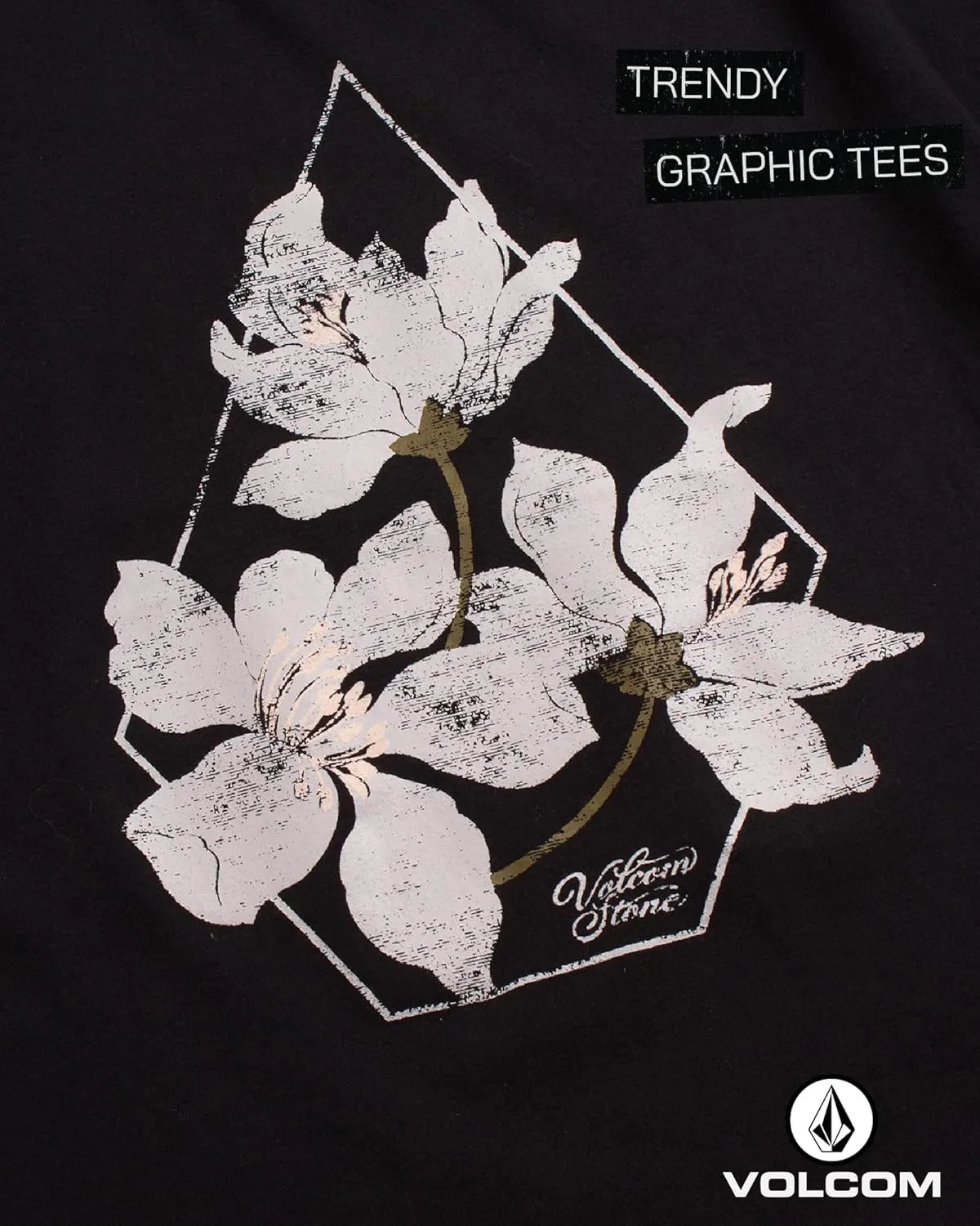 Volcom Girls Shirts - Casual Crewneck Short Sleeve Graphic Tee Trendy Tops - Breathable Girls Summer Clothes