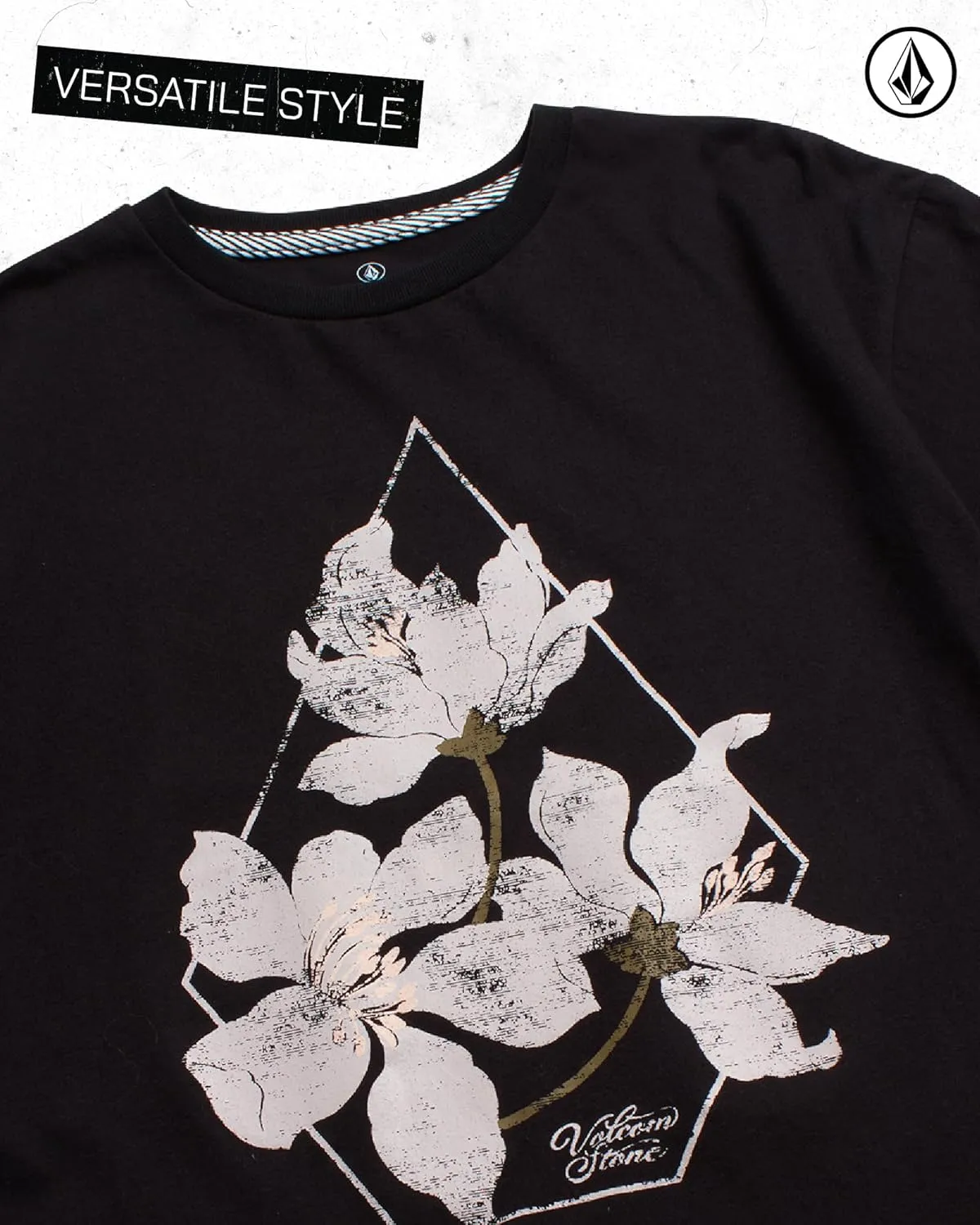 Volcom Girls Shirts - Casual Crewneck Short Sleeve Graphic Tee Trendy Tops - Breathable Girls Summer Clothes