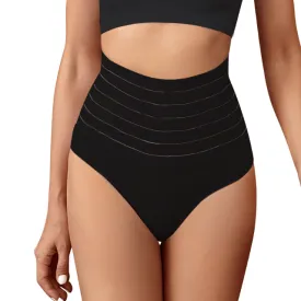 Women High Waist Shaping Thong With Waist Bands