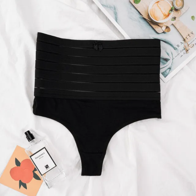 Women High Waist Shaping Thong With Waist Bands