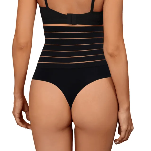 Women High Waist Shaping Thong With Waist Bands