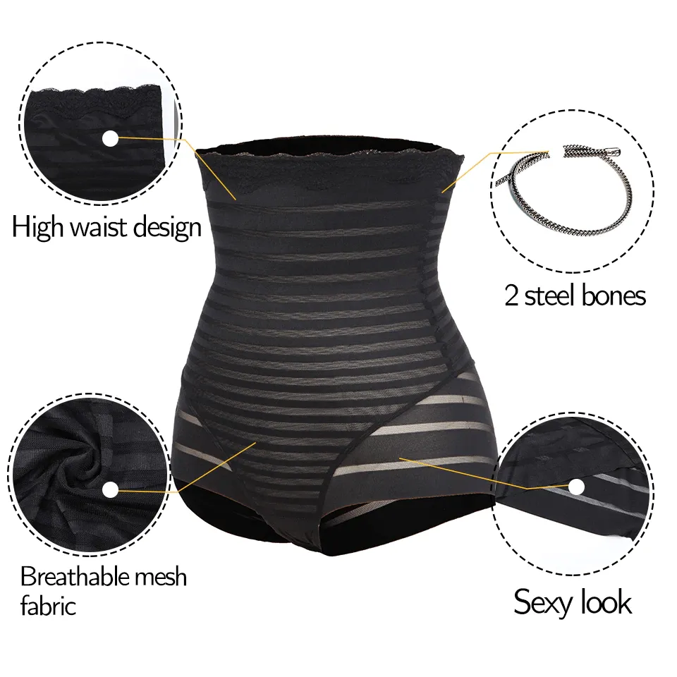 Women High-Waist Tummy Control Bands Shaper Panty