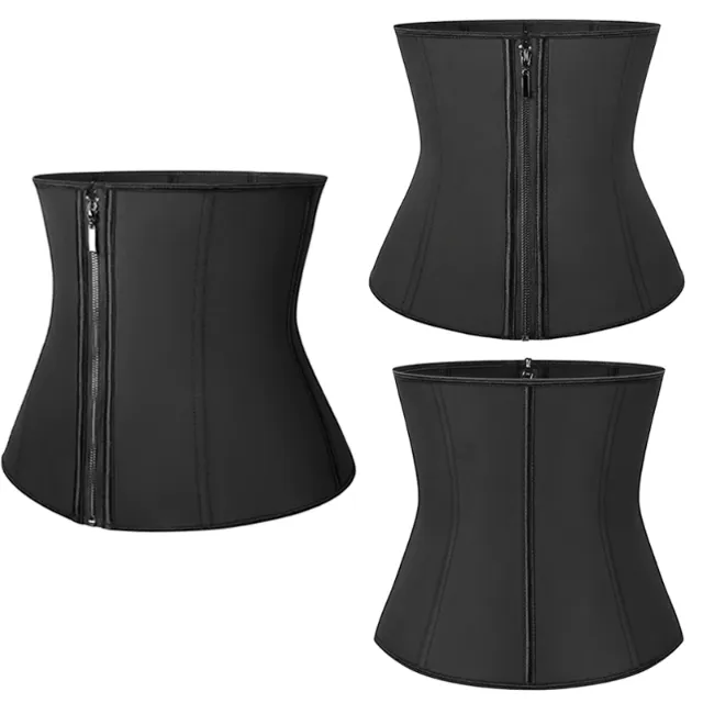 Zip & Hooks Waist Trainer 6 Steel Boned Corset Belt